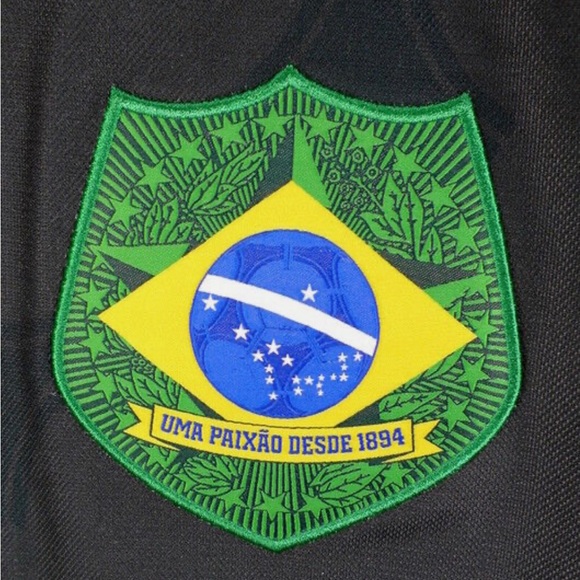 adidas Retro Brazil Brasil TT Track Top Soccer Jacket Black Men Large - Picture 3 of 5